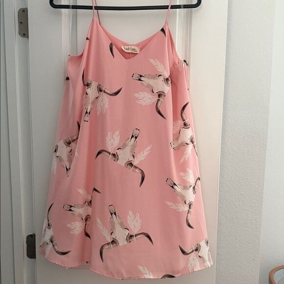 Pink Dress with Animal Print - Picture 1 of 2